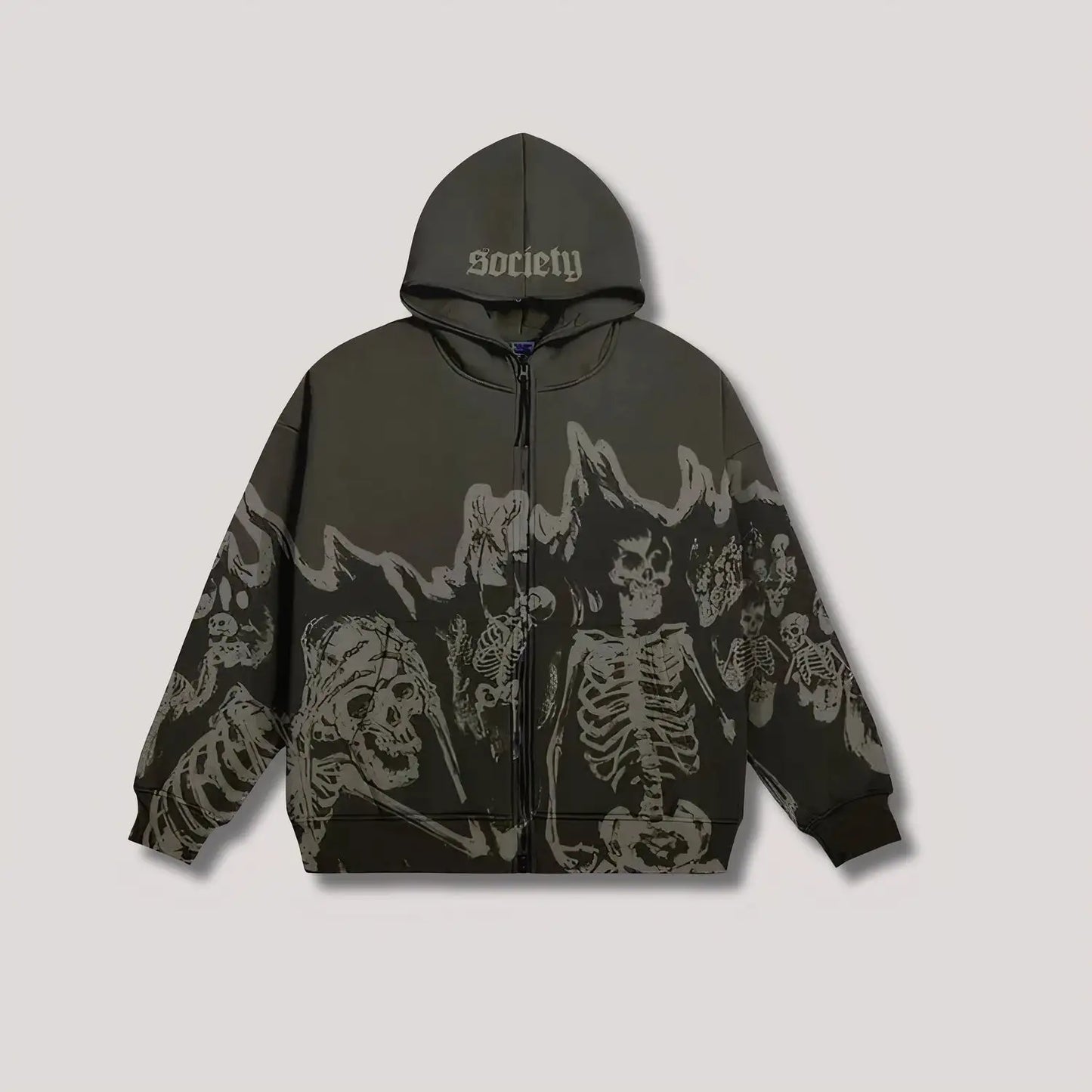 Inferno Skull Zip Hoodie